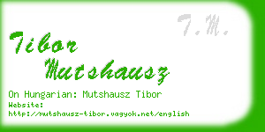 tibor mutshausz business card